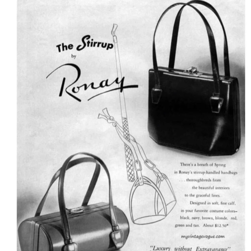 Vintage Ronay for Joseph Magnin Store Handbag Leather Purse Retro Structured Bag